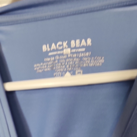 Black Bead Blue Short Sleeve Tee with Textured Fabric - Picture 6 of 7